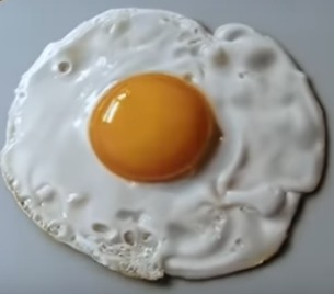 fried egg art