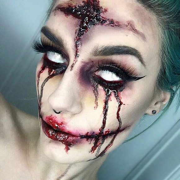 Demon Girl-Halloween Makeup Illusion