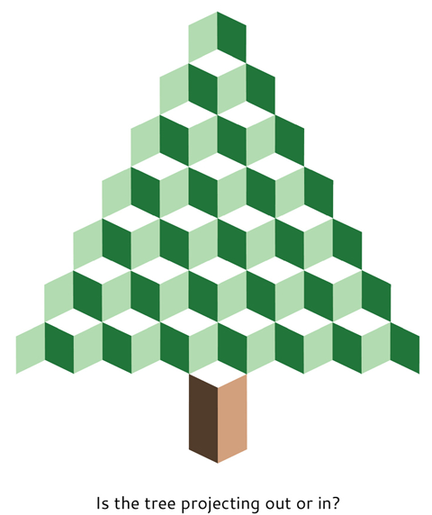 Christmas tree illusion